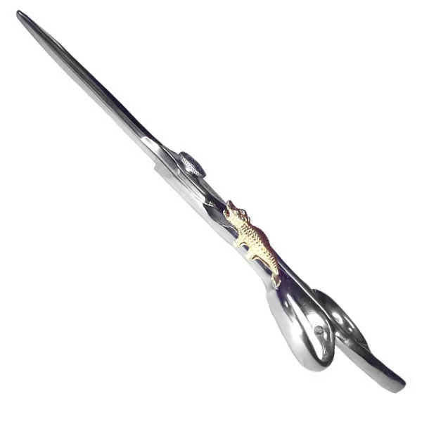 Украшение для ножниц на магните - Золотой Крокодил (996