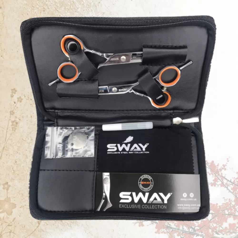 Набор парикмахерских ножниц Sway Job 504 размер 5,5 - 110 504 set 5,50