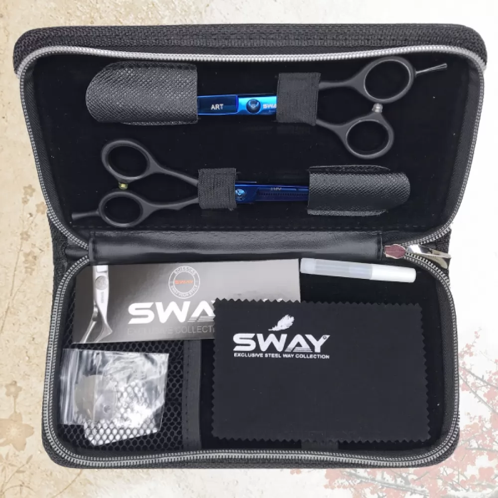 Всі фото - Набір перукарських ножиць Sway Art Crow Wing 306 розмір 5,5 - 4