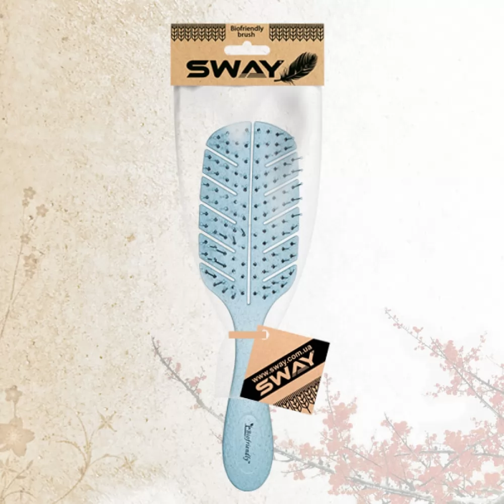 Все фото - Щетка для укладки волос Sway Biofriendly Wheat Fiber Blue Mini - 4