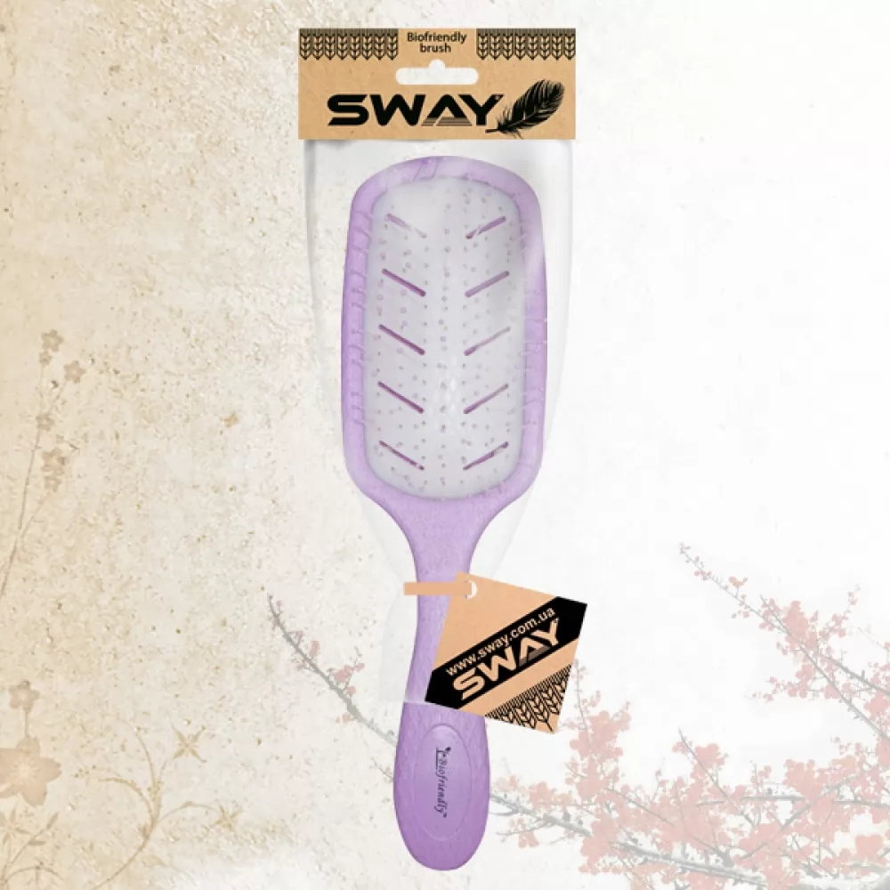Масажна щітка для волосся Sway Biofriendly Wheat Fiber Lila - 4