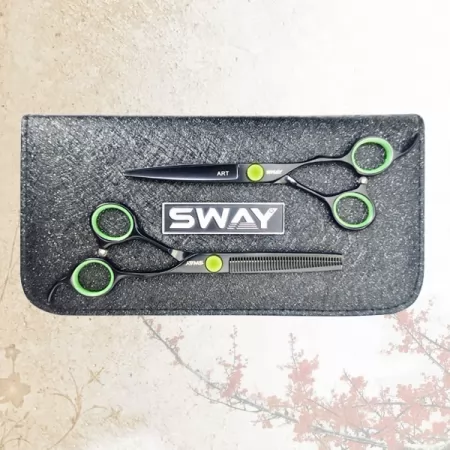 Фото Набір перукарських ножиць Sway Art Green 305 розмір 6 - 1
