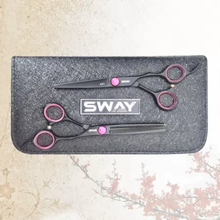 Фото Набір перукарських ножиць Sway Art Pink 305 розмір 6 - 1