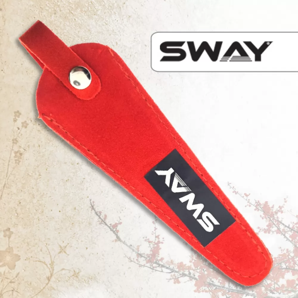 Чехол Sway для 1 ножниц замшевый красный