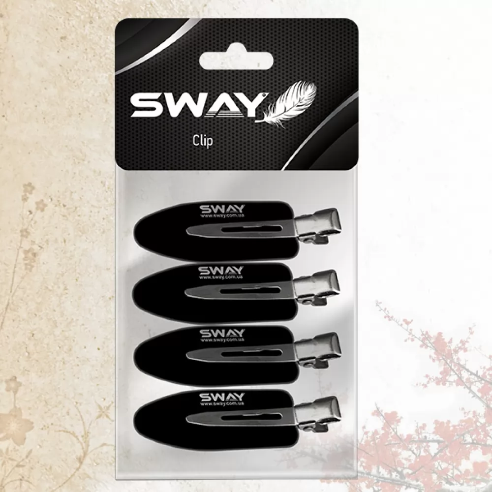 Затискач для волосся Sway Black упаковка 4 шт. - 2