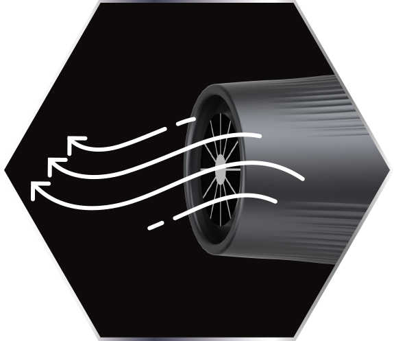 У фені Sway Rocket є функція прискорення Turbo Boost